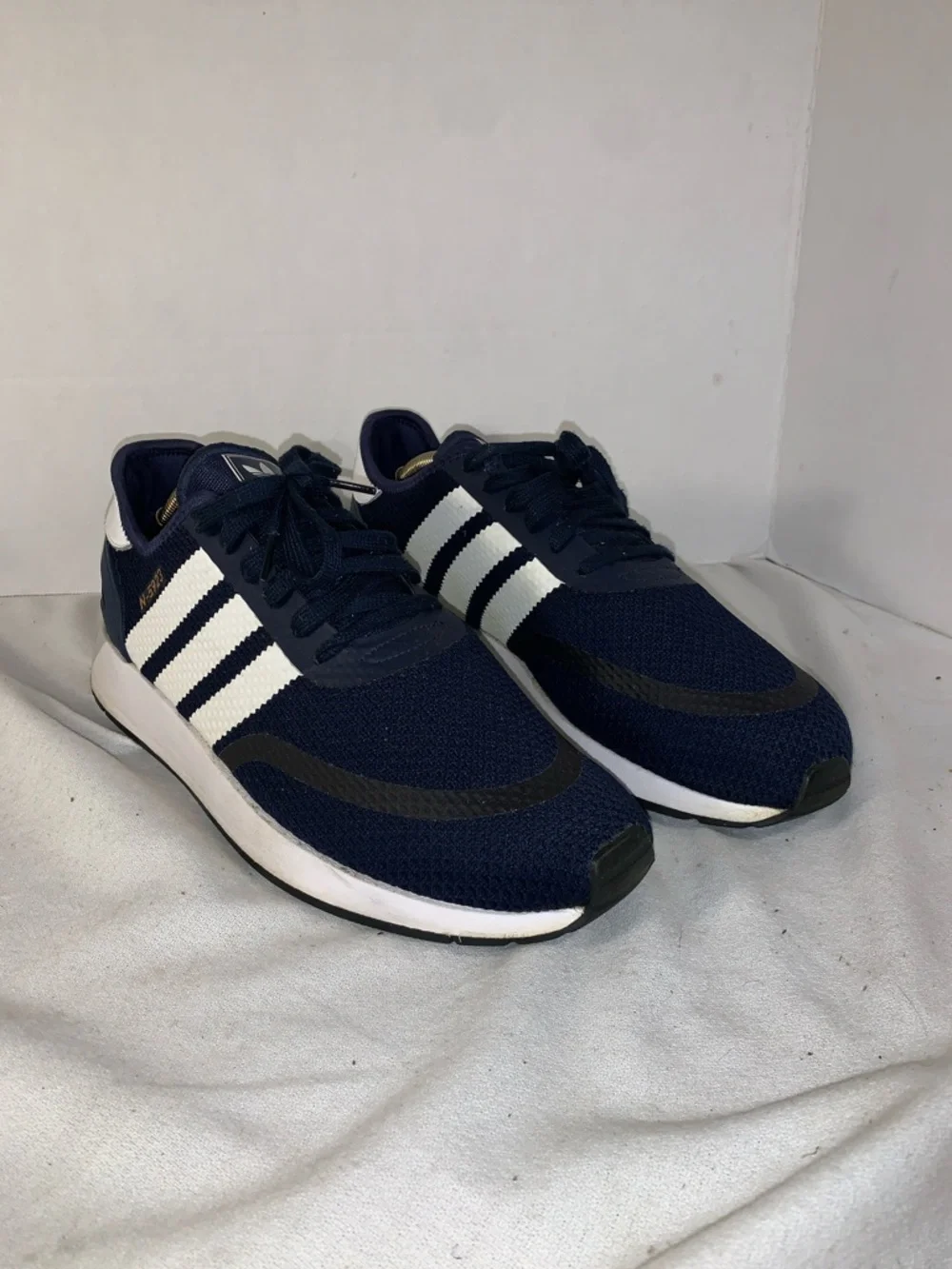 Adidas Men’s N-5923 Navy and White Athletic Sneakers